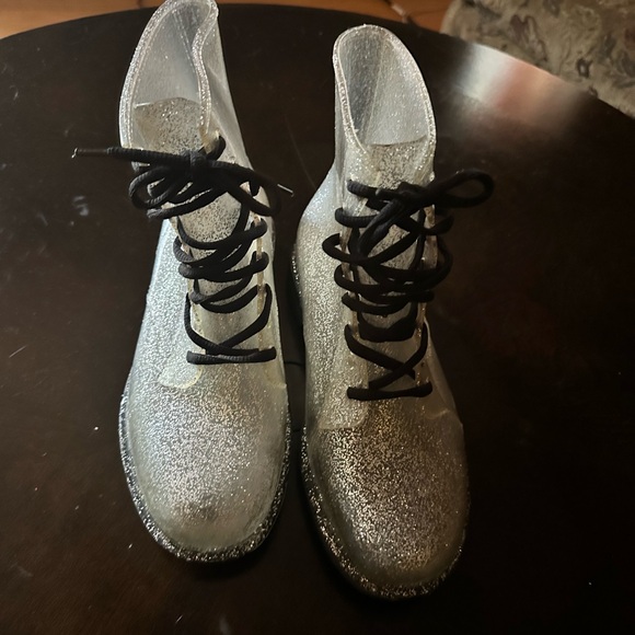 Ladies rubber glitter boot 8 - Picture 3 of 3